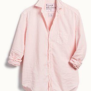 LIKE NEW Frank & Eileen, Relaxed Button Up Shirt, Denim, Light Pink, Size M